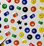 넘버볼 키치 당구공 네일스티커 1237 : 버터빔