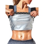 몰단 여성 사우나 조끼 스웨트 탱크 탑 쉐이프웨어 슬리밍 운동 셔츠 : CrimsonCloud