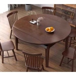 원형 확장 식탁 접이식 둥근식탁 원목 카페테이블 : 신속확신배송대행