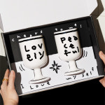 [리본선물포장] 아이엠 고블렛잔 세트2p : 왈왈 스튜디오