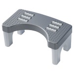 대한 화장실 지압 발판 변기 발 받침대 그레이 1개 40 x 21 x 17 cm : 케이블팩토리