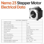 YEJMKJ 3팩 네마 23 스테퍼 모터 2상 1.8 0.72Nm(101.96온스 인치) 고토크 바이폴라 41mm 2.0A 1.6 4-리드 샤프트 21mm 8mm 57 케이블 1M... 