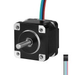 YEJMKJ 네마 14 스테퍼 모터 1.8 2상 고토크 7Ncm(9.91oz in) 바이폴라 35x21mm 0.6A 3.7 4와이어 샤프트 20.5mm 5mm 35 케이블 1M : 더... 