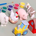 원포 나만의 동물농장 만들기 피규어 색칠놀이 장난감 엄마랑 하는 동물 석고 인형 : 원포올스토어