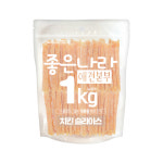 좋은나라애견본부 육포 사사미 대용량 오리고구마, 1kg, 1개 : 바른펫