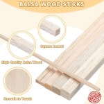 130pcs 발사 나무 스트립 공예 광장 Cudgel 모델 장난감 건물 조각 DIY 액세서리 스틱 : 크로스몰98