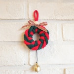 [양말목 공예]크리스마스 미니 리스 도어벨 DIY 재료 학교수업 단체수업 : 라탄스토리