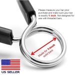 피트니스 매니악 스탠다드 1인치 바벨 클램프 스프링 칼라 클립 체육관 웨이트 덤벨 잠금 장치 페어 견고한 핏으로 파워 팅 크로스 역도에 가장... 