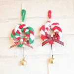 [양말목 공예]크리스마스 미니 리스 도어벨 DIY 재료 학교수업 단체수업 : 라탄스토리