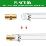 Tnuocke 5pcs 1/4 NPT 수컷 x 솔리드 황동 니플 파이프 피팅, 헤비 헥스 스트레이트 커넥터 어댑터 H-041-1/4 NPT-1/4 1/4 NPT x 1/4 NPT... 