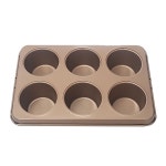 높은 머핀팬 6구 골드 머핀틀 컵케이크판 비즈쿡 : 베이킹팜