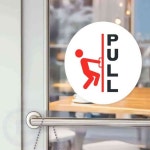 덕우 출입문 스티커 PULL 입구 스티커 현관문 화장실 판넬 알림 : 덕우무역