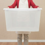 대형 폴딩박스 투명리빙박스 플라스틱 접이식 인형보관함 옷정리함 다용도 : 공간정복