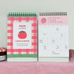 2026 체크앤후르츠 탁상달력 귀여운 데스크캘린더 스케줄러 : 나나미뇽