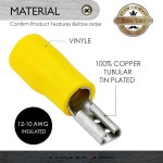 CONEXT LINK QDVF 110Y25 비닐 분리 터미널 암 25팩 0 3CM 1인치 옐로우 12 10 게 17160 블루 16-14 게이지 0.110 : 타아몰