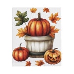 카페미라 가을 수확 플란넬 담요, 펌프킨 & 메이플 잎, 따뜻한 내구성 침대, 소파, 캠핑, 여행, 울트라 소프트 패브릭, 가볍고 장식용, 60x50 인치... 