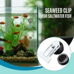 1PCS 자기 해초 먹이 클립 바닷물 수족관 탱크 액세서리 조류 자석 물고기 용 바다 채소 피더 : 이십육룡산업