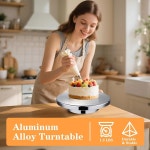 LEOLIO 8인치 조각 휠, 양면 도자기 회전 휠 알루미늄 합금 헤비 듀티 금속 밴딩 세라믹 모델 점토 모델링 케이크 장식 페인트 용 볼 베어링... 