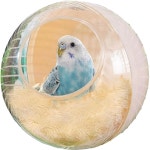 새장을 위한 새 둥지, 맑은 전망의 매달린 집, 잉꼬를 세탁 가능한 플러시 오두막, 버기, 러브버드, 카나리아 : 핫딜코리아나라