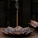 향로 합금 인센스 버너 스틱 거치대 플레이트, 불교 연꽃 라인 인센스 플레이트, 백단향 코일 베이스, 신전 홈 데코, 1 : 스프링플레이스