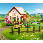 중국레고 가정용 온실 빌딩블록 LED 스트릿 뷰 조립 장난모 건축 모형 F9059온실+LED조명 : 마이도몰