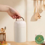 휴대용 이중 스테인리스 보온 도시락 은색 귀죽 빈 컵 (스푼 포함) 직장인용 : 바잉마켓01