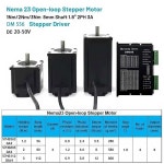 네마 23 57mm 스테퍼 모터 CNC 컨트롤러 키트 5축 3Nm 425 oz.in 2상 3A, DM556 스텝 드라이버, 350W 전원 공급 장치, 판화 기계용 마하3... 