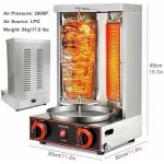 상업용 샤와르마 그릴 기계, 도너 케밥 & 자이로용 구동 수직 로티세리, 스테인리스 스틸 브로일러 오븐 : 네벨리아