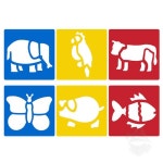 사안 미술놀이 스텐실 동물농장 스펀지도장 : 사안2504