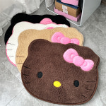 헬로키티 미니 러그 캐릭터 카페트 화장실 발매트 욕실매트 57x47cm : 밀키블루