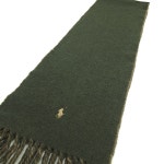 MX129 폴로 랄프로렌 다크그린 브라운 양면 램스울 목도리 머플러 : 바루사