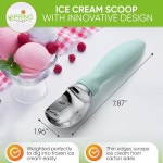 스프링 셰프 헤비 듀티 메탈 스크림 스쿱 - 식기세척기 안전 상업용 스페이드 젤라토, 멜론, 순대용 전문 주방 기기 쿠키 스푼 민트 Black 1... 