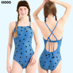 후그 로우컷 엠보스 그레이블루까만꽃 크로스 타이 back 탄탄이 여성 실내 수영복 2543 : 잇츠스포츠몰