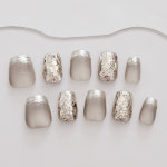 AMOMD 골드 컨페티 스퀘어 수제네일팁 SC012SS : 주식회사 손톱에진심