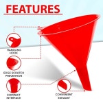 주방용 충전병용 리크비 충전, 101, 플라스틱, - 식품 깔때기 4팩 자동차용 76 깔때기, 크기(122, 등급 50mm) 지저분하지 및 않은 Black... 