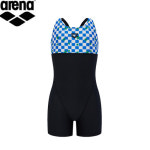 아레나 여아동 수영복 캔디체크 3부 반신 레이서백 A5FG1PG32 : 스위머즈몰