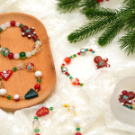 토단(TD) 크리스마스 오너먼트 팔찌 만들기 1인세트 DIY 비즈아트 도안4종중 랜덤발송 원데이클래스 크리스마스만들기행사 : 문구티쳐