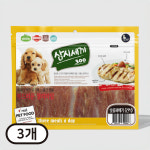 삼시세끼 강아지간식 대용량 사사미 소프트타입 숯불건식꽈배기, 300g, 3개 : 개릴라독