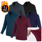 남성 기모 티셔츠 긴팔 반집업 카라 작업복 남자 겨울 티셔츠 : 래빗홀스