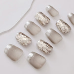 AMOMD 골드 컨페티 스퀘어 수제네일팁 SC012SS : 주식회사 손톱에진심