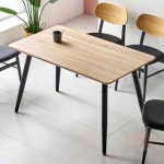 삼안 직사각 테이블 블랙스틸 1200 업소용식당테이블 : 삼안산업