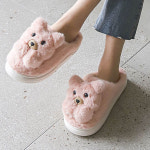겨울 털 퍼 슬리퍼 실내화 학교 실내 보온 방한 H8888 : 모노에이드