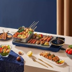 멀티쿠커,미니세탁기,전기요,믹서기영국 플 고출력 전기 베이킹 트레이 전기 냄비 린스 및 그릴 통합 냄비 가정용 다기능 요리 포 : 트렌디마켓255