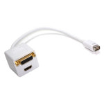 Mini DVI to HDMI DVI 듀얼 변환젠더 분배형 모니터연결 케이블 : 제이알엠