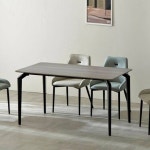 고급스런 세라믹 상판 4인용 식탁 1400 심플 식탁테이블 스틸 프레임 테이블 : tychoshop