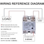 TWTADE SSR-25 DD 25A DC 3-32V에서 5-60V SSR 솔리드 스테이트 릴레이 + 히트 싱크 : 더 프라임 에이전트