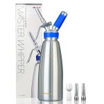 모사 프로페셔널 스테인리스 휘핑 크림 디스펜서, 내구성이 뛰어난 18/8 스틸, 실버 마감(1L/ 1쿼터) 500ML Whipper : 도도프라임