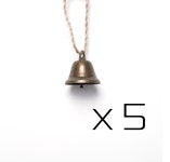 [5개 세트] 빈티지 종 38mm 크리스마스 리스 장식 소품 : 유원아트