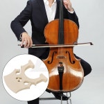 Yibuy 2개 세트 44 사이즈 목재 기본 색상 첼로 부품 교체용 브리지 : 델루아1