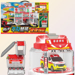 월드카 주차블록 응급센터 주차타워 구급차 앰뷸런스 유아 미니카 자동차 장난감 : 새똥이꿀복이